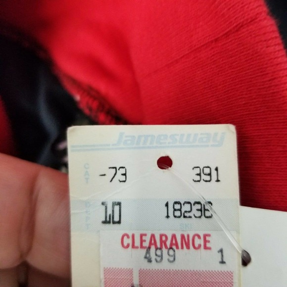 Vintage 80'S Retro Velour Color Block Sweater Sweatshirt Marissa Jamesway M NOS - Picture 11 of 12